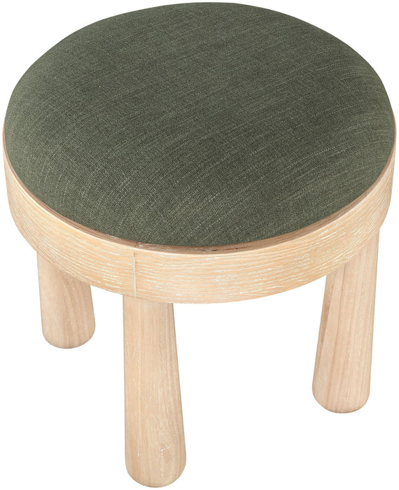 Larea - Linen Textured Fabric Ottoman - Natural Base - Simple Home Plus