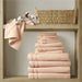 400GSM Essential Bundle Quick Dry 12 Piece Towel Set - Blush - Simple Home Plus