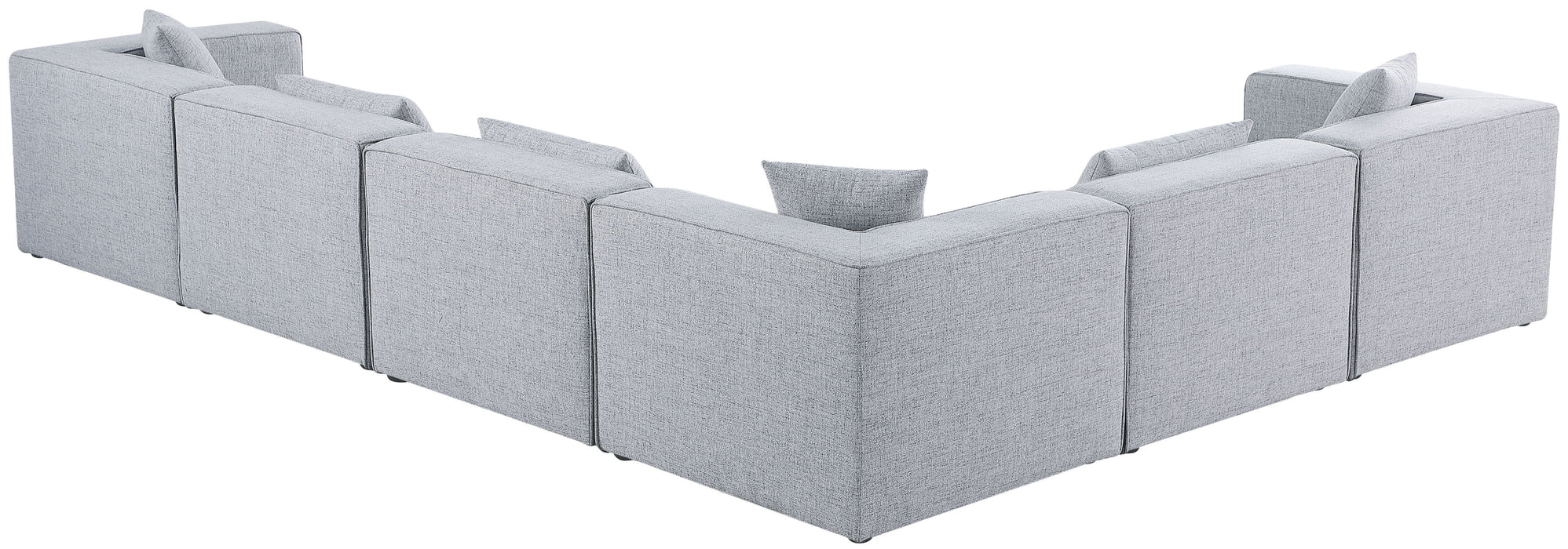 Cube - Linen 6 Piece Modular Corner Sectional - Simple Home Plus