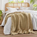 Chunky Double Knit - Handmade Throw - Tan - Simple Home Plus