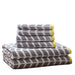 Nadia - 6 Piece Jacquard Towel Set - Gray - Simple Home Plus