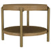 Arini - Round End Side Table With Storage Shelf - Simple Home Plus