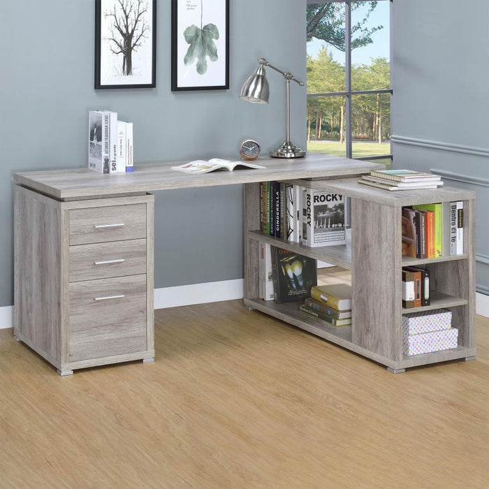 Yvette - 3-Drawer L-Shape Computer Desk - Simple Home Plus