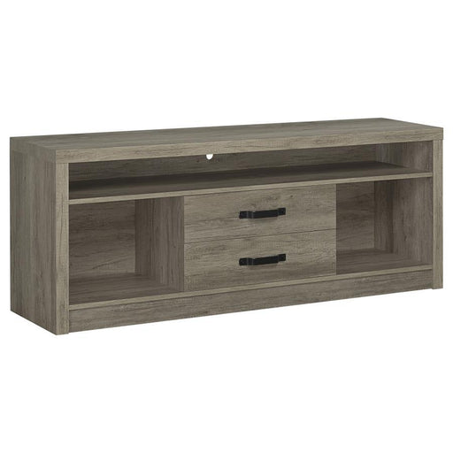 Burke - 2-Drawer Engineered Wood TV Stand - Gray Driftwood - Simple Home Plus