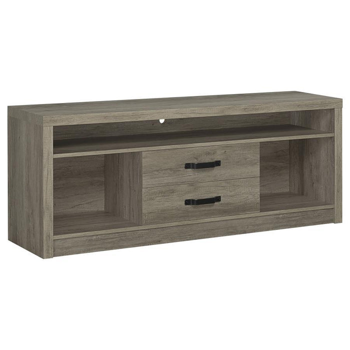 Burke - 2-Drawer Engineered Wood TV Stand - Gray Driftwood - Simple Home Plus