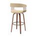 Topanga - Swivel Walnut Wood Stool - Simple Home Plus