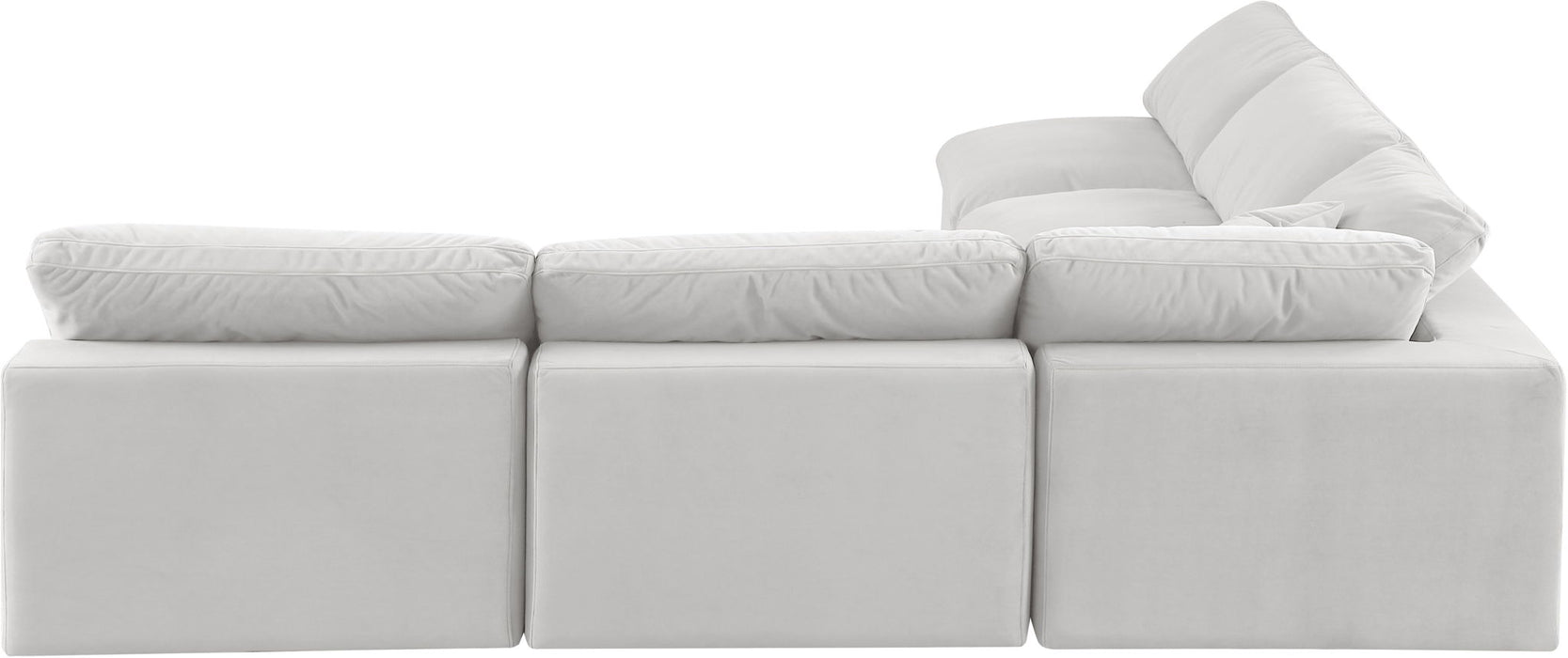 Comfy - 5 Piece Velvet Modular Corner Armless Sectional - Simple Home Plus