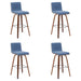 Vienna - Modern Swivel Bar Height Stool - Walnut Finished Wood Frame - Simple Home Plus