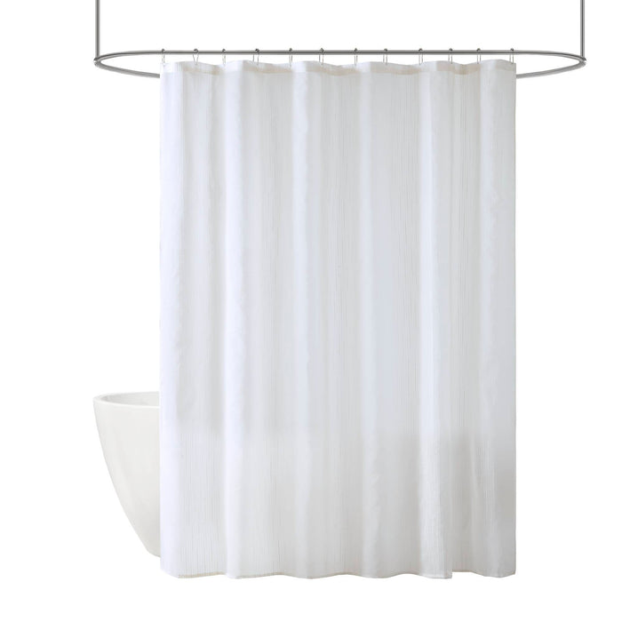 Anna - Sheer Shower Curtain - White - Simple Home Plus