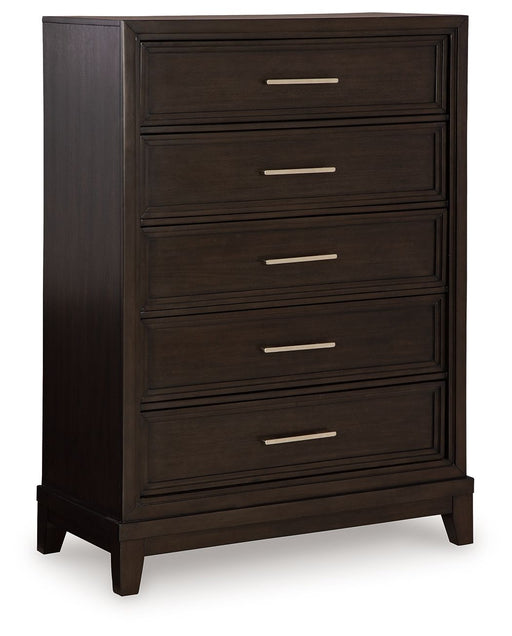 Neymorton - Dark Grayish Brown - Five Drawer Chest - Simple Home Plus