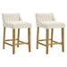 Fauna - Modern Transitional Wood Counter Height Kitchen Bar Stool - Simple Home Plus