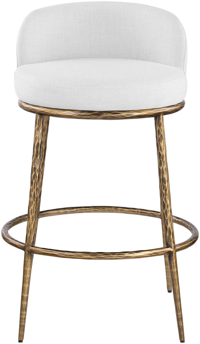 Ferro - Performance Fabric Upholstered Bar Stool - Antique Brass - Simple Home Plus