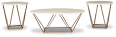 Tarica - Occasional Table Set (Set of 3) - White / Metallic - Simple Home Plus