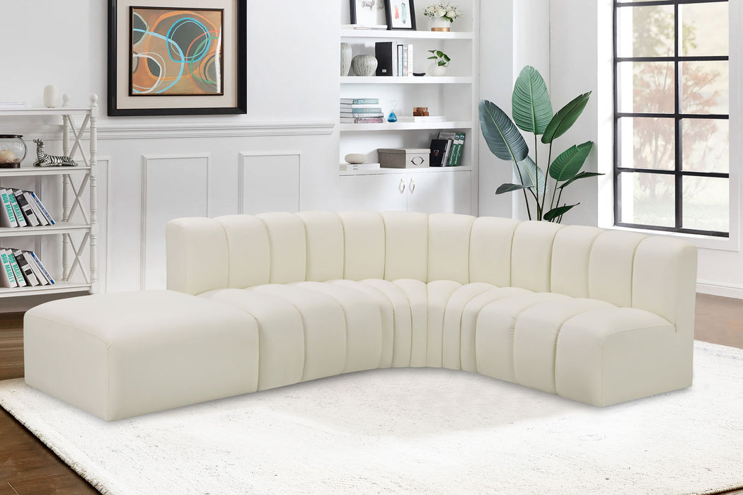 Arc - Faux Leather 5 Piece Corner Modular Sofa - Simple Home Plus