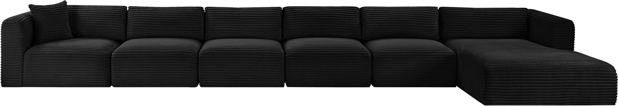 Shaggy - 6 Piece Modular Sectional With Chaise - Simple Home Plus