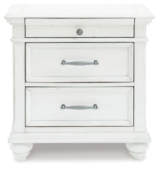 Kanwyn - Whitewash - Three Drawer Night Stand - Simple Home Plus