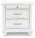 Kanwyn - Whitewash - Three Drawer Night Stand - Simple Home Plus