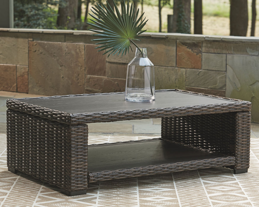 Grasson Lane - Brown - Rectangular Cocktail Table - Simple Home Plus