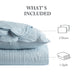 Tuscany - 3 Piece Full Reversible Scalloped Edge Quilt Set - Blue - Simple Home Plus