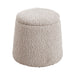 Tara - Round Storage Ottoman - Beige - Simple Home Plus