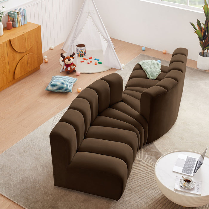 Arc - Velvet 4 Piece Sofa - Simple Home Plus