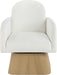 Marlowe - Linen Textured Fabric Upholstered Swivel Accent Chair - Stained Natural - Simple Home Plus
