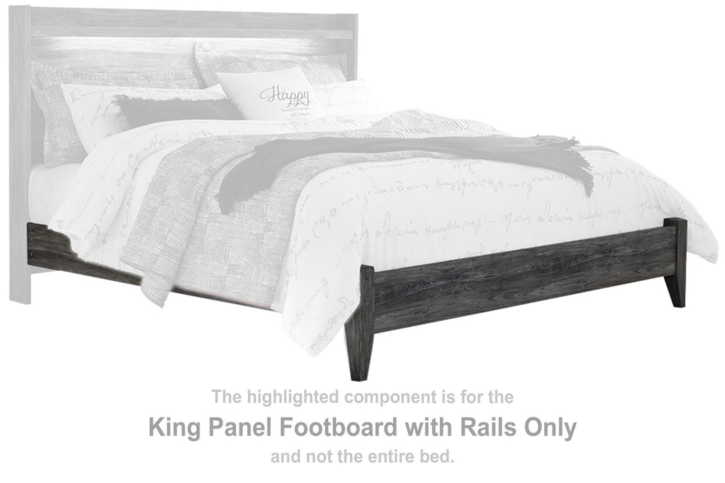 Baystorm - King Panel Footboard w/Rails - Gray - Simple Home Plus