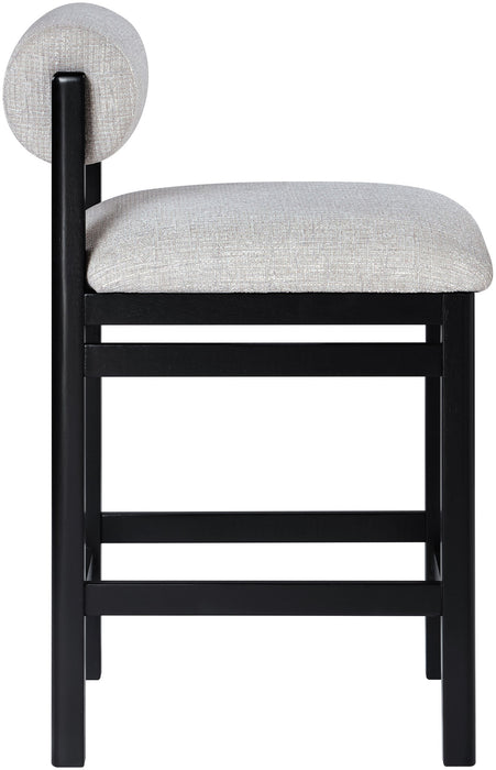 Roundhill - Fabric Counter Stool - Black Frame - Simple Home Plus