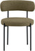 Beacon - Boucle Fabric Dining Chair With Black Legs (Set of 2) - Olive Green - Simple Home Plus