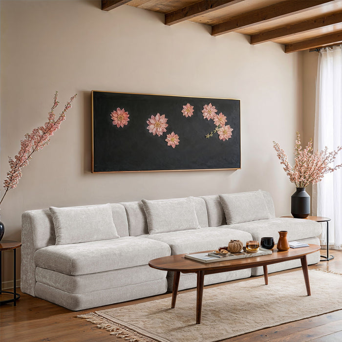 Stellar - 3 Piece 114" Upholstered Modular Armless Sofa - Simple Home Plus