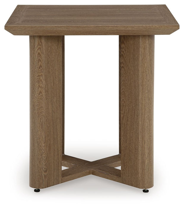 Serene Bay - Dark Brown - Square End Table - Simple Home Plus