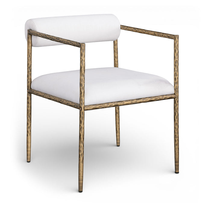 Axis - Linen Textured Cream Fabric Upholstered Dining Chair (Set of 2) - Simple Home Plus
