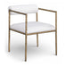Axis - Linen Textured Cream Fabric Upholstered Dining Chair (Set of 2) - Simple Home Plus