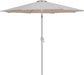 Fiji - Aluminum Patio Umbrella With Round Teak And White Base - Simple Home Plus
