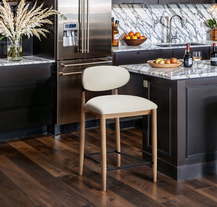 Riccio - Stool - Natural And Black Frame - Simple Home Plus