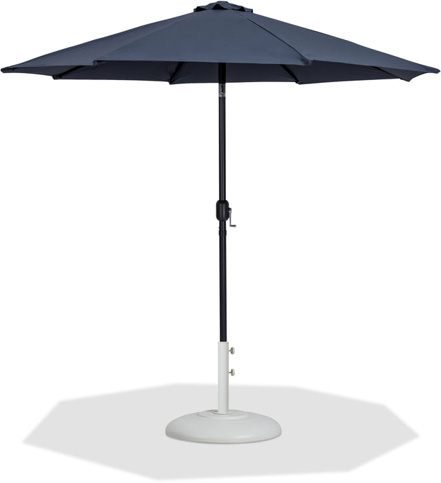 Fiji - Aluminum Patio Umbrella With Round White And Black Base - Simple Home Plus