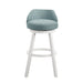 Erika - Modern Transitional Swivel Wood Bar Height Kitchen Bar Stool - Simple Home Plus