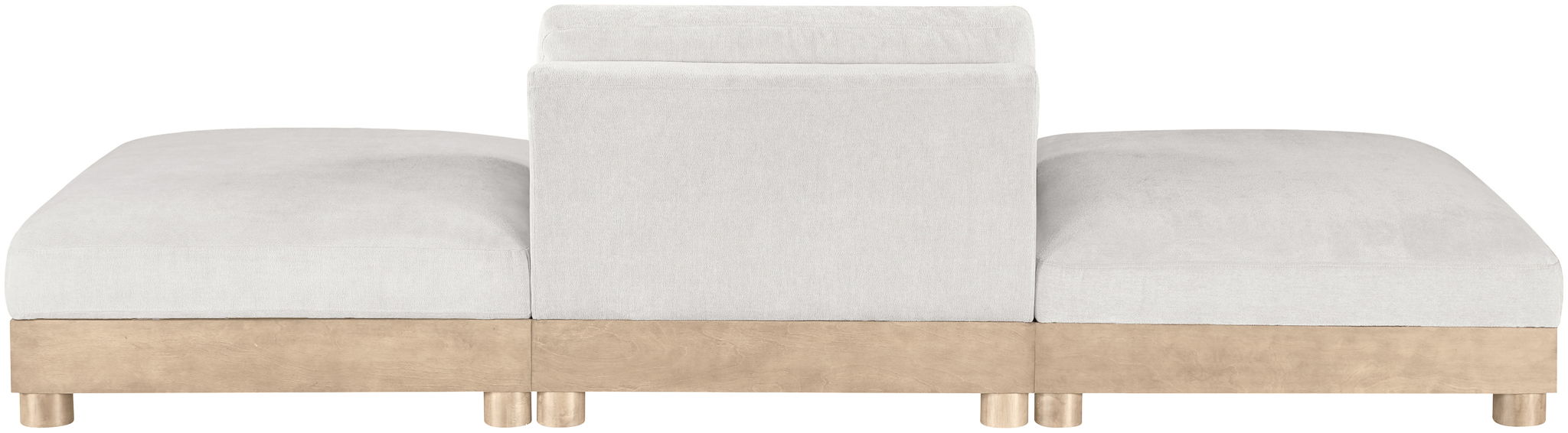 Turin - Chenille Fabric Upholstered Modular Sectional - White - Simple Home Plus