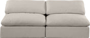 Comfy - Linen Modular Armless Sofa 2 Seats - Simple Home Plus
