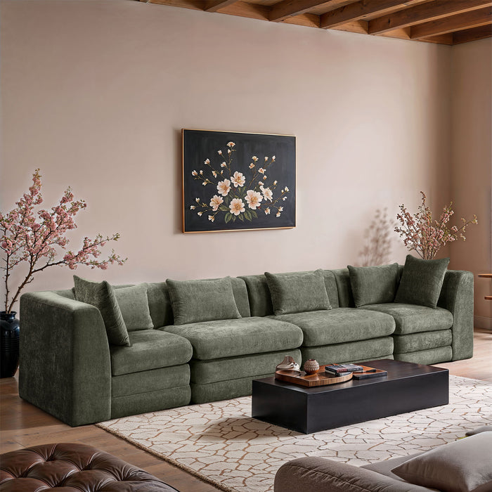 Stellar - 4 Piece Upholstered Modular Sectional - Simple Home Plus