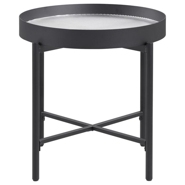 Ozella - Round Table With Hidden Storage Sandy - Simple Home Plus
