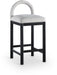 Conrad - Linen Counter Stool With Black Legs - Simple Home Plus