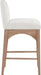 Waldorf - Chenille Stool With Natural Legs - Simple Home Plus