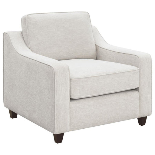 Christine - Upholstered Sloped Arm Accent Chair - Beige - Simple Home Plus