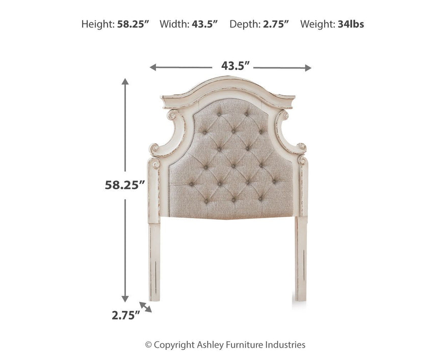 Realyn - Twin UPH Panel Headboard - Chipped White - Simple Home Plus