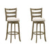 Melindra - Modern Farmhouse Swivel Wood Bar Height Kitchen Bar Stool - Simple Home Plus
