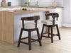 Haddigan - Upholstered Swivel Barstool (Set of 2) - Dark Brown - Simple Home Plus