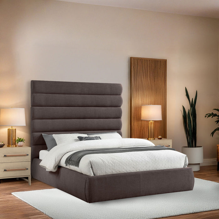 Adam - Linen Fabric Bed With 70.5" Headboard - Simple Home Plus