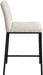 Reeves - Chenille Fabric Upholstered Counter Stool (Set of 2) - Black Base - Simple Home Plus