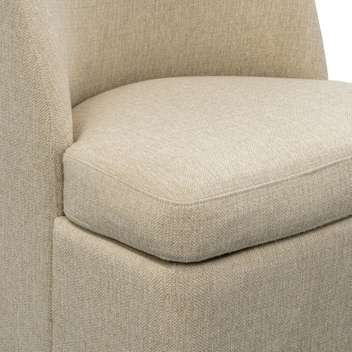 Lyra - One Size Dining Chair With Castors - Taupe - Simple Home Plus